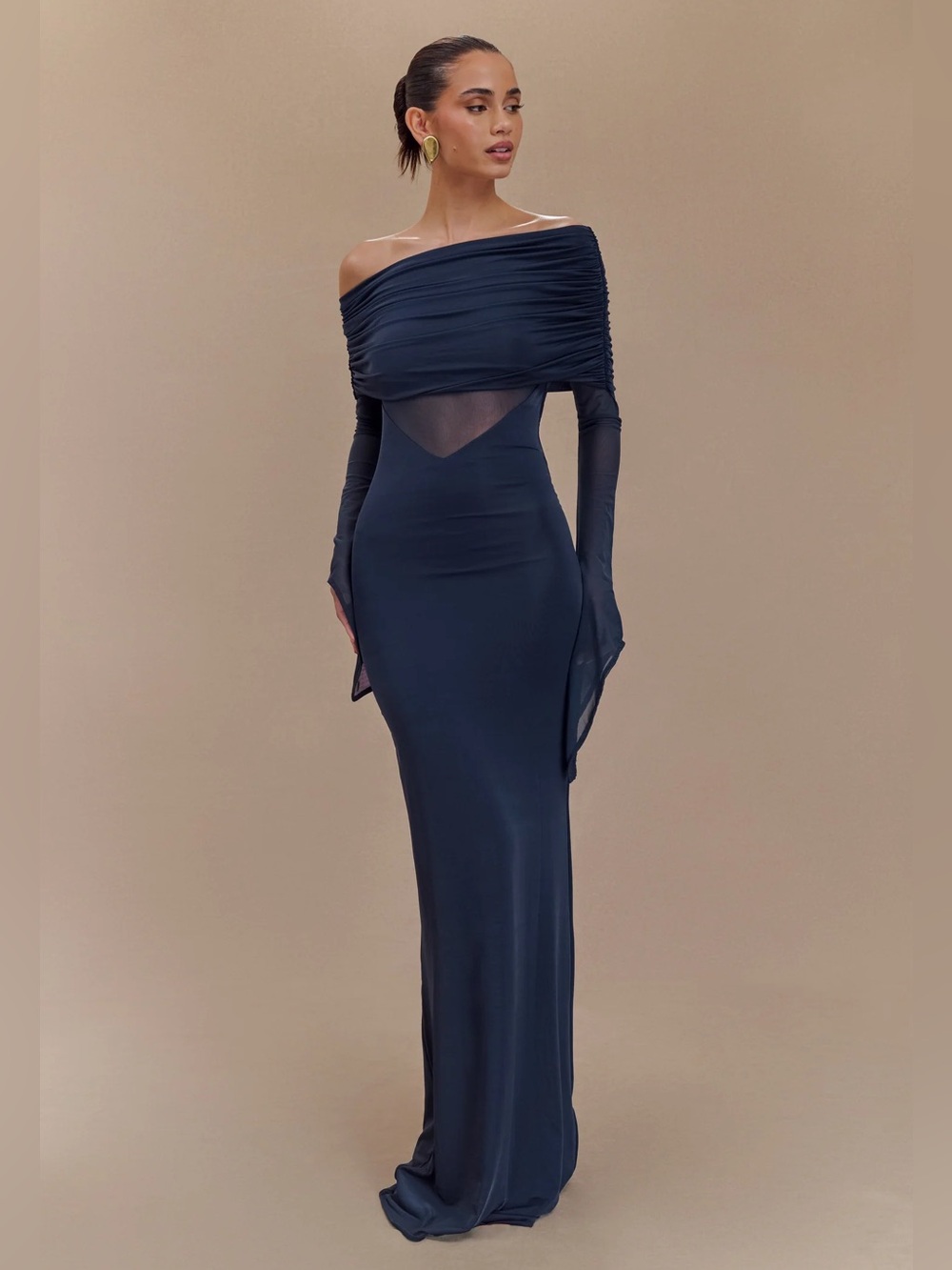 Kaitlin One Shoulder Slinky Maxi Dress